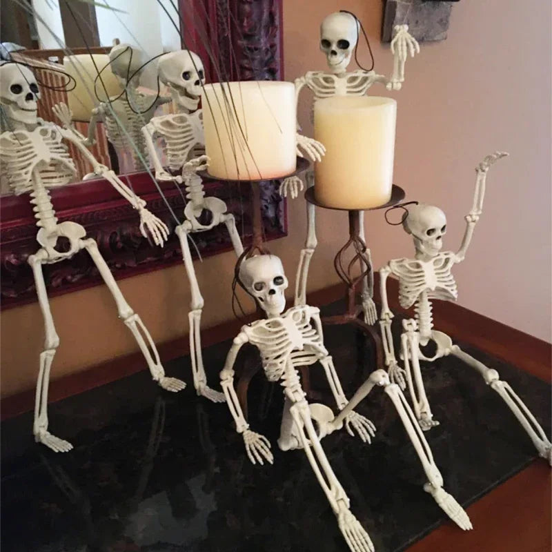 Skeleton Halloween Decorations 40cm Posable Plastic Skeletons