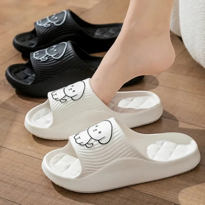 Cute Couple Pillow Slippers New Bathroom Bath Non-slip Indoor