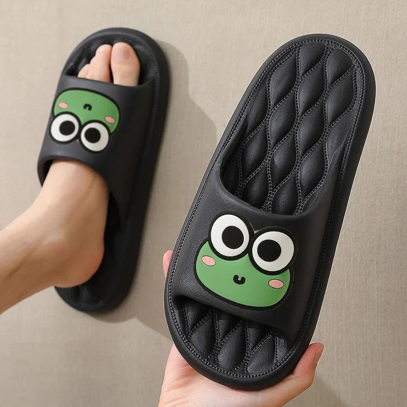 Anti Slip Slides Bathroom Cartoon Frog Soft Sandals