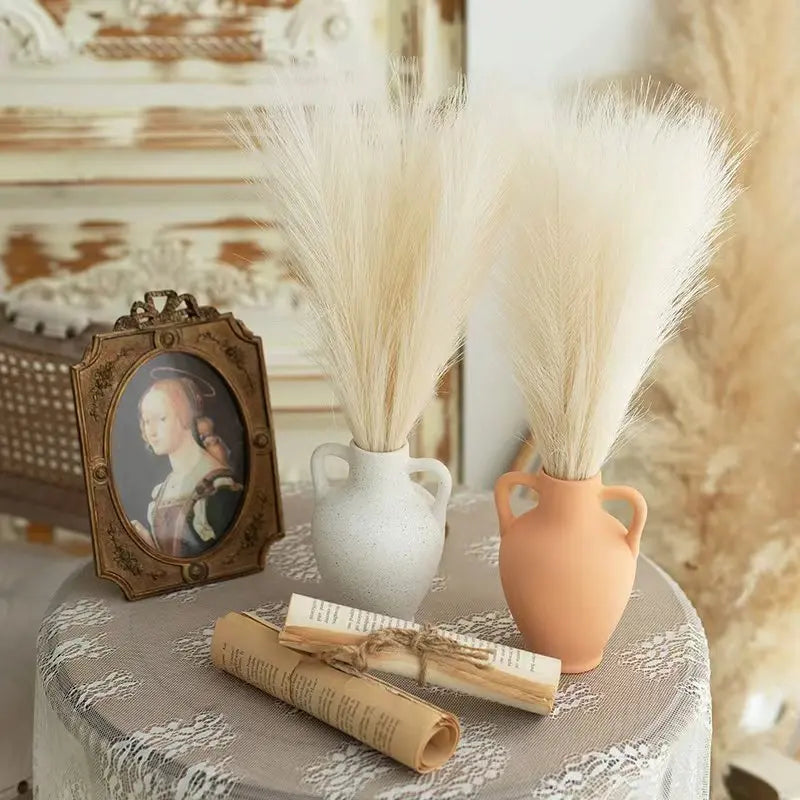 15pcs Artificial Pampas Grass Flower Bouquet For Home Wedding Decoration DIY Party Bedroom Fake Plant Flowers Vase Decor Reed